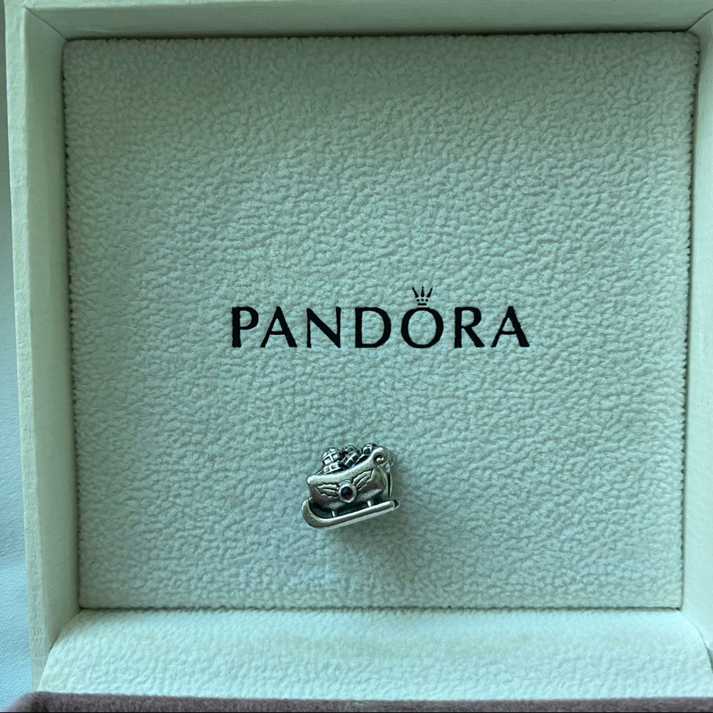 Retired Santa’s Sleigh 925 Silver Authentic Charm